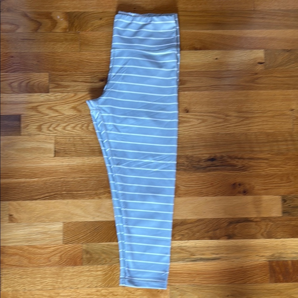 Striped grey and White Leggings